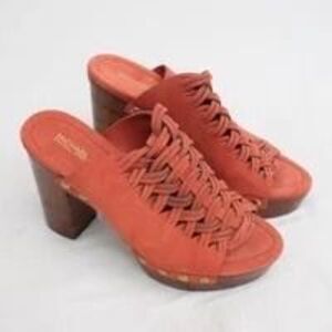 Michael Kors Westley Mules Suede Cinnamon sz 9